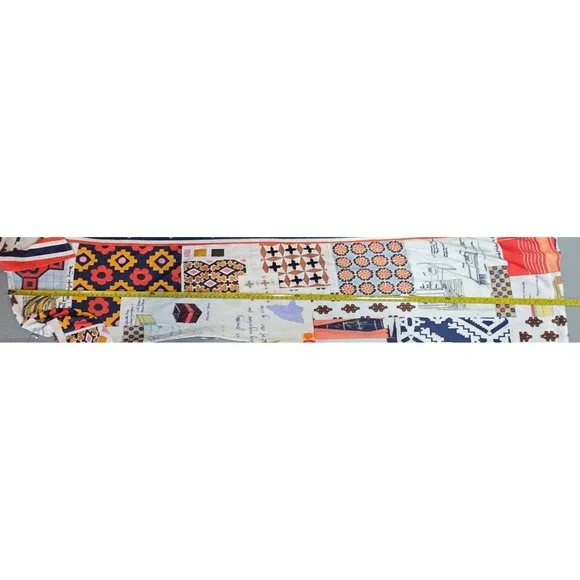 Tory Burch Womens L Silk Blend Laurence Scrapbook Belted Shirtdress - Picture 13 of 16